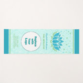 Yoga Instructor Custom Logo Name | Lotus Flower Yogamat (Voorkant (horizontaal))