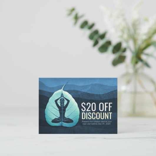YOGA Instructor Discount Coupon Loyalty Bodhi Leaf (Staand voorkant)