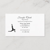 Yoga Instructor Diverse unieke Poses Visitekaartje (Achterkant)