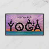 Yoga Instructor Diverse unieke Poses Visitekaartje (Voorkant)
