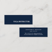 Yoga Instructor Docent Mini Visitekaartje (Voorkant / Achterkant)