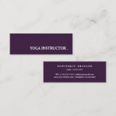 Yoga Instructor Docent Mini Visitekaartje (Voorkant / Achterkant)