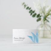 Yoga Instructor Elegant Blue Lotus Healing Spa Visitekaartje (Staand voorkant)