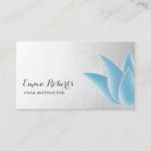 Yoga Instructor Elegant Blue Lotus Healing Spa Visitekaartje (Voorkant)