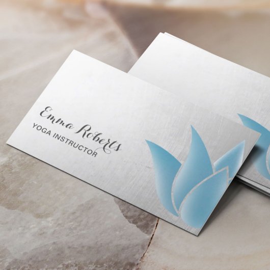 Yoga Instructor Elegant Blue Lotus Healing Spa Visitekaartje