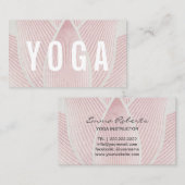Yoga Instructor Elegant Lotus Floral Visitekaartje (Voorkant / Achterkant)