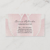 Yoga Instructor Elegant Lotus Floral Visitekaartje (Achterkant)