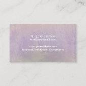 Yoga Instructor Elegant Lotus Waterverf Visitekaartje (Achterkant)