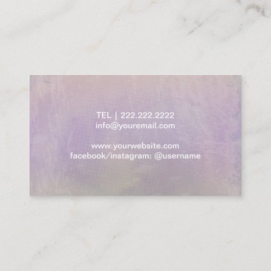 Yoga Instructor Elegant Lotus Waterverf Visitekaartje (Achterkant)