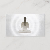 Yoga Instructor Elegant Silver Meditation Visitekaartje (Voorkant)