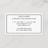 Yoga Instructor Elegant Tree Visitekaartje (Achterkant)