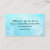 Yoga Instructor Elegant | Waterverf Turquoise Visitekaartje (Achterkant)