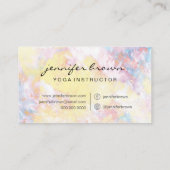 Yoga Instructor elegant waterverf Visitekaartje (Achterkant)