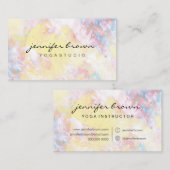 Yoga Instructor elegant waterverf Visitekaartje (Voorkant / Achterkant)