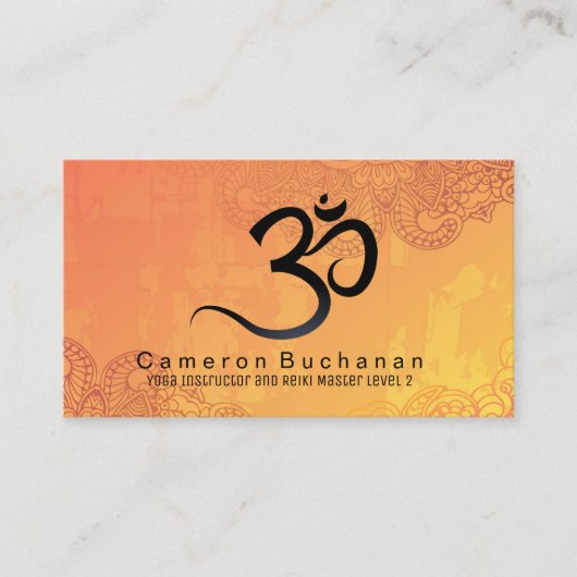 Yoga Instructor en Reiki Master Visitekaartjes (Voorkant)