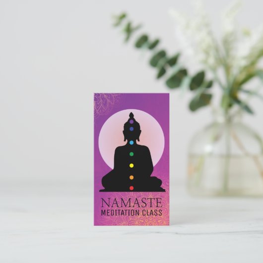 Yoga Instructor en Reiki Master Visitekaartjes (Staand voorkant)