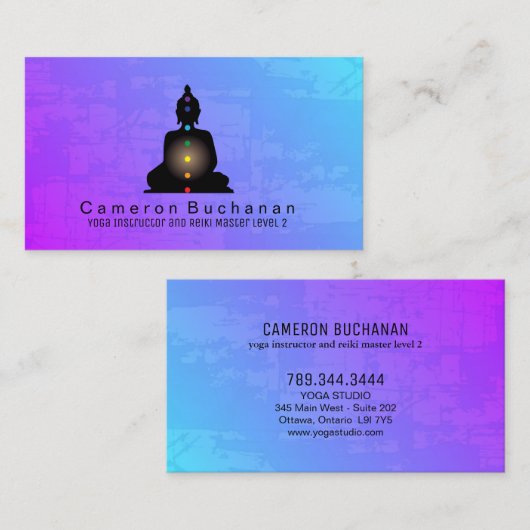 Yoga Instructor en Reiki Master Visitekaartjes (Voorkant / Achterkant)