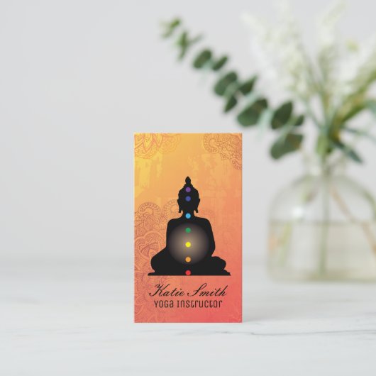 Yoga Instructor en Reiki Master Visitekaartjes (Staand voorkant)