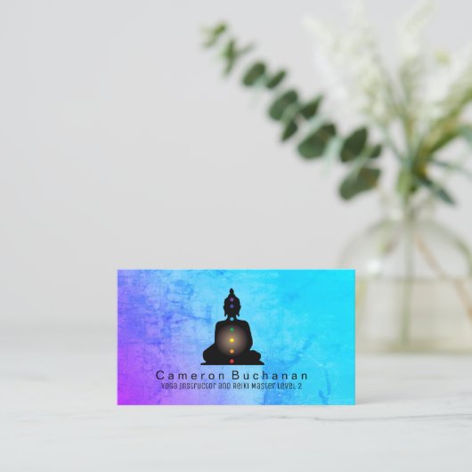 Yoga Instructor en Reiki Master Visitekaartjes (Staand voorkant)