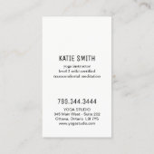 Yoga Instructor en Reiki Master Visitekaartjes (Achterkant)