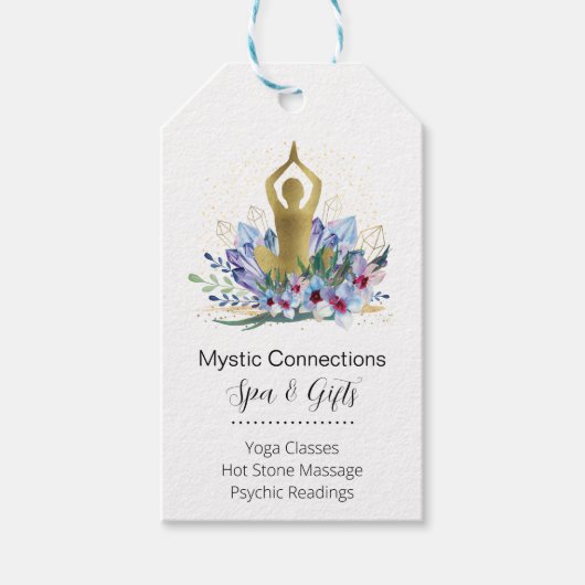 Yoga Instructor Energy Healer Crystals Reiki Spa Cadeaulabel (Voorkant)