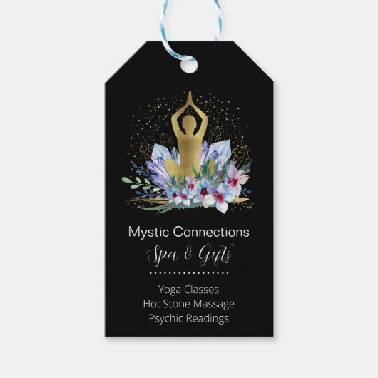 Yoga Instructor Energy Healer Crystals Reiki Spa Cadeaulabel (Voorkant)
