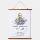 Yoga Instructor Energy Healer Crystals Reiki Spa Hangend Wandkleed (Voorkant)