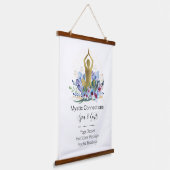 Yoga Instructor Energy Healer Crystals Reiki Spa Hangend Wandkleed (Gebogen)