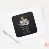 Yoga Instructor Energy Healer Crystals Reiki Spa Vierkante Sticker (Envelop)