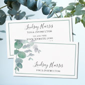 Yoga Instructor Eucalyptus Greenery Visitekaartje