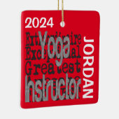 Yoga Instructor Extraordinaire CUSTOM Keramisch Ornament (Rechts)