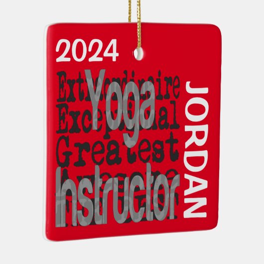 Yoga Instructor Extraordinaire CUSTOM Keramisch Ornament (Rechts)