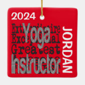 Yoga Instructor Extraordinaire CUSTOM Keramisch Ornament (Achterkant)