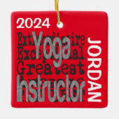 Yoga Instructor Extraordinaire CUSTOM Keramisch Ornament (Voorkant)