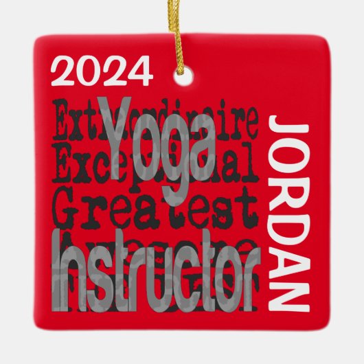 Yoga Instructor Extraordinaire CUSTOM Keramisch Ornament (Voorkant)