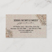 Yoga Instructor Faux Glitter | Boho Gold Mandala Visitekaartje (Voorkant)