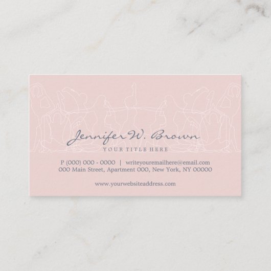 Yoga Instructor Fitness Personal Trainer Coach Visitekaartje (Achterkant)