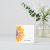 Yoga Instructor Floral Vierkante Visitekaartje (Staand voorkant)