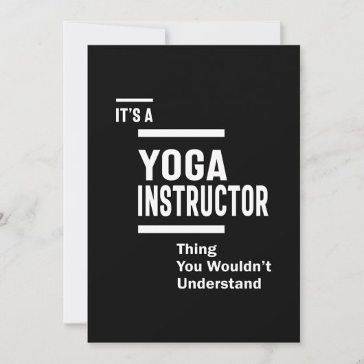 Yoga Instructor Functie Titel Cadeautje Kaart (Voorkant)