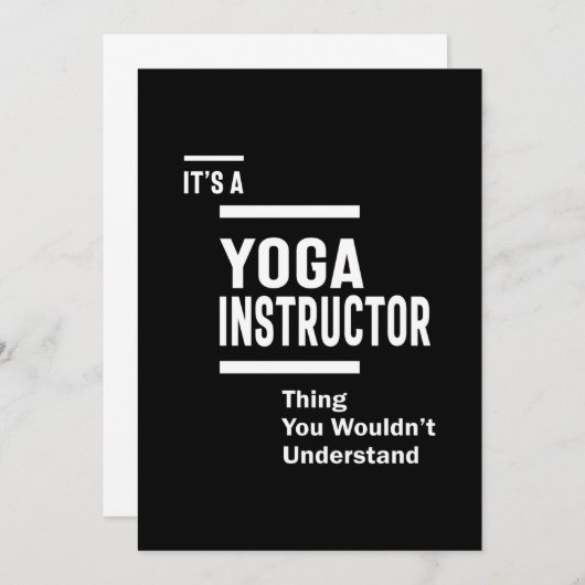 Yoga Instructor Functie Titel Cadeautje Kaart (Voorkant / Achterkant)