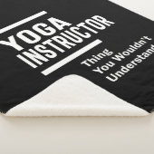 Yoga Instructor Functie Titel Cadeautje Sherpa Deken (3/4)