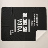 Yoga Instructor Functie Titel Cadeautje Sherpa Deken (Voorkant (horizontaal))