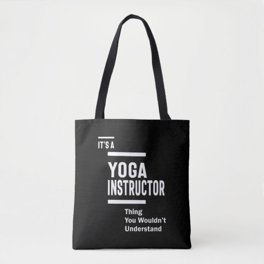 Yoga Instructor Functie Titel Cadeautje Tote Bag (Voorkant)