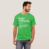 Yoga Instructor Funny Definition Gymrainer Coach S T-shirt (Voorkant volledig)