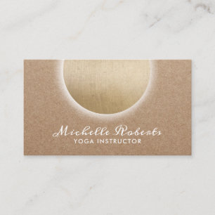 Yoga Instructor Ggloed Gold Circle Rustic Kraft Visitekaartje