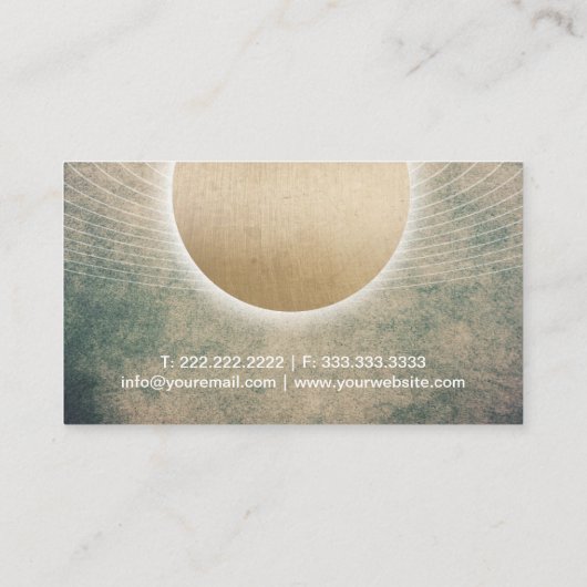 Yoga Instructor Ggloed Gold Circle  Visitekaartje (Achterkant)