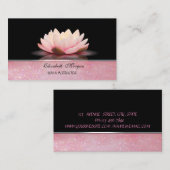Yoga Instructor Glitter Lotus Flower Visitekaartje (Voorkant / Achterkant)