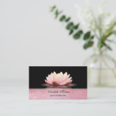 Yoga Instructor Glitter Lotus Flower Visitekaartje (Staand voorkant)