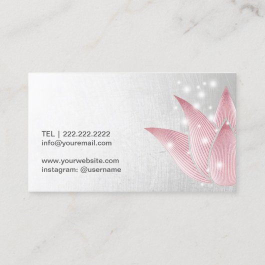 Yoga Instructor Glotus Healing Spa Elegant Visitekaartje (Achterkant)