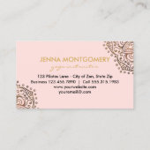 Yoga Instructor Gold  | Abstract Floral Mandala Visitekaartje (Achterkant)